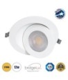 GLOBOSTAR® LEXIS JOINT 60989 Χωνευτό Κινούμενο Downlight Σποτ LED 12W 1140lm 45° AC 220-240V Αδιάβροχο IP44 Θερμό Λευκό 2700K - Bridgelux SMD Chip & TÜV SÜD Driver - Λευκό Ματ - Μ15.8 x Π15.8 x Υ13cm - Q13cm - 5 Χρόνια Εγγύηση